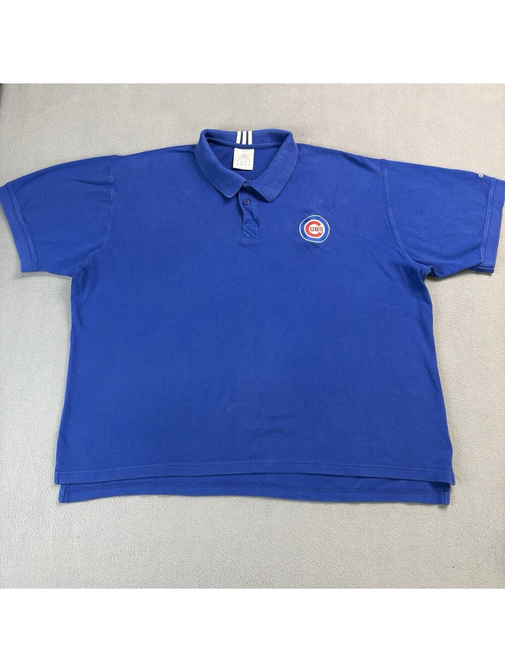 Vintage Adidas Chicago Cubs Polo Shirt Size XL Blue